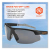 Skullerz Skoll Safety Glasses, Fog-Off Technology, Matte Black Half Frame, Smoke Single Lens