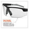 Skullerz Skoll Safety Glasses, Matte Black Half Frame, Clear Single I/O Lens