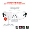 Skullerz Saga Anti-Scratch Enhanced Anti-Fog Safety Glasses, Frameless, Clear Single Lens