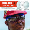Skullerz Saga Anti-Scratch/Anti-Fog Safety Glasses, Matte Black Frameless, Indoor/Outdoor Polycarbonate Lens