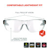Skullerz Vali Anti-Scratch/Enhanced Anti-Fog Safety Glasses, Matte Black Frameless, Clear Polycarbonate Lens