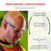 Skullerz Vali Anti-Scratch Enhanced Anti-Fog Safety Glasses, Frameless, Clear Single Lens