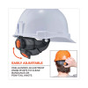 Skullerz 8972 Class C Hard Hat Cap Style, Vented, 4-Point Standard Ratchet Suspension, One Size Fits Most (6.5 To 8), Orange