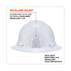 Skullerz 8971 Class E Hard Hat Full Brim, 4-Point Ratchet Suspension, One Size Fits Most (6.5 To 8), White