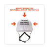 Skullerz 8975 Class C Safety Helmet, Vented, Micro Front Brim, 6-Point Standard Ratchet, One Size Fits Most (6.5 To 8), White