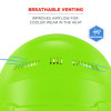Skullerz 8966 Class C Lightweight Cap-Style Hard Hat, Adjustable Venting, 6-Point Rachet Suspension, Lime