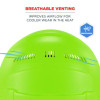 Skullerz 8968 Class C Lightweight Full Brim Hard Hat With Adjustable Venting, 6-Point Ratchet, One Size Fits Most, Lime