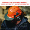 Skullerz 8994 Anti-Scratch/Anti-Fog Hard Hat Face Shield, Cap-Style/Safety Helmet Adapter, Smoke Lens