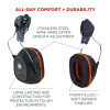 Skullerz 8880 Nrr 26Db Hard Hat Mounted Earmuffs, Cap-Style Front Brim, 26 Db Nrr, Black/Red