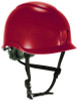 Skullerz 8976 Class E Safety Helmet, Brimless, 6-Point Standard Ratchet Suspension, One Size Fits Most (6.5 To 8), Red