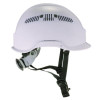 Skullerz 8977 Class C Safety Helmet With Adjustable Venting, Brimless, 6-Point Ratchet, One Size Fits Most (6.5 To 8), White