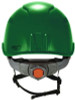 Skullerz 8977 Class C Safety Helmet With Adjustable Venting, Brimless, 6-Point Ratchet, One Size Fits Most (6.5 To 8), Green