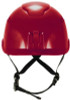 Skullerz 8977 Class C Safety Helmet With Adjustable Venting, Brimless, 6-Point Ratchet, One Size Fits Most (6.5 To 8), Red