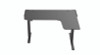 L-Shaped Standing Desk, Right Desk, 60" x 43.69" x 29.88" To 48.38", Black