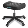 Footstool With Wheels, 19.25 x 17.38 x 14.63 To 17.75, Black