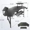 Aero Gaming Desk, 72.06" x 23.63" x 38", Black