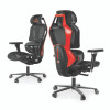 Typhon Hybrid Chair, Supports Up To 220 Lb, 18.5" To 22.05" Seat Height, Black Mesh Seat, Black/Red Mesh Back, Black Base