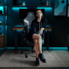 Python Ii Ergonomic Chair, Supports Up To 300 Lb, 18.88" To 22.83" Seat Height, Black Fabric Seat, Black/Blue Fabric Back