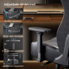 Python Ii Ergonomic Chair, Supports Up To 300 Lb, 18.88" To 22.83" Seat Height, Black Fabric Seat, Black/Blue Fabric Back