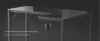 Rgb Led Lights Glass Gaming Desk, 60" x 40.25" x 30", Black
