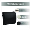 Memory Foam Ergonomic Lumbar Support Chair Cushion, 4 x 13.5 x 12.25, Black