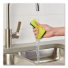 Estracell Heavy Duty Scrub Sponge, 4.9 x 2.9, 0.8" Thick, Yellow/Green, 12/Carton