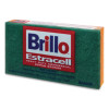 Commercial Heavy Duty Scrub Sponge, 3.5 x 6.12, 0.8" Thick, Orange/Green,12/Carton
