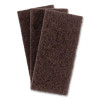 Heavy-Duty Utility Pad, 4.62" x 10", Brown, 10/Carton