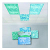 Fluorescent Light Filter Covers, Rectangular, Seasonal Designs, Blue, 3 Covers
