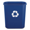 Deskside Recycling Bin, 3 Gal, Polypropylene, Blue