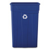Slim Recycling Container, 23 Gal, Polypropylene, Blue