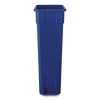 Slim Recycling Container, 23 Gal, Polypropylene, Blue