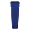 Slim Recycling Container, 23 Gal, Polypropylene, Blue