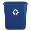 Recycling Container, 7 Gal, Polypropylene, Blue