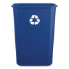 Recycling Container, 10 Gal, Polypropylene, Blue