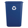 Recycling Container, 10 Gal, Polypropylene, Blue