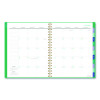 Badge Geo Weekly/Monthly Planner, 11 x 8.5, Green Cover, 13-Month (Jan-Jan): 2026
