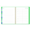 Badge Geo Weekly/Monthly Planner, 11 x 8.5, Green Cover, 13-Month (Jan-Jan): 2026