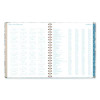 Elizabeth Weekly/Monthly Planner, 11 x 8.5, Floral Artwork, Blue Cover, 12-Month  (Jan-Dec): 2026