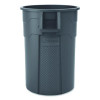 Injection Molded Utility Trash Can, 44 Gal, Plastic/Resin, Gray