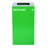 29 Gallon Trash/Recycling Cans, Steel, Blue Recycling Can w/Circle Lid, Green Recycling Can And Black Trash Can w/Square Lids