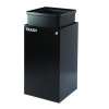 29 Gallon Trash/Recycling Cans, Steel, Blue Cans/Bottles Recycling With Circle Lid, Black Trash Can With Square Lid