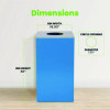 29 Gallon Trash/Recycling Cans, Steel, Blue Can With Circle Lid