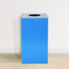 29 Gallon Trash/Recycling Cans, Steel, Blue Can With Circle Lid