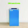 29 Gallon Trash/Recycling Cans, Steel, Blue Trash Can With Square Lid