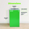 29 Gallon Trash/Recycling Cans, Steel, Green Mixed Recycling Can With Mixed Lid