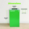 29 Gallon Trash/Recycling Cans, Steel, Green Compost Can With Square Lid