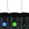27 Gallon Black Stainless Steel Compost Bin, Recycling Can And Trash Receptacle