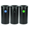 27 Gallon Black Stainless Steel Compost Bin, Recycling Can And Trash Receptacle