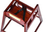 Wooden Stackable High Chair, Supports Up To 50 Lb, 29.02" h, Mahogany